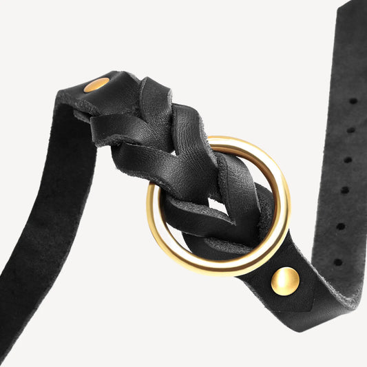 Milo Black Leather Collar