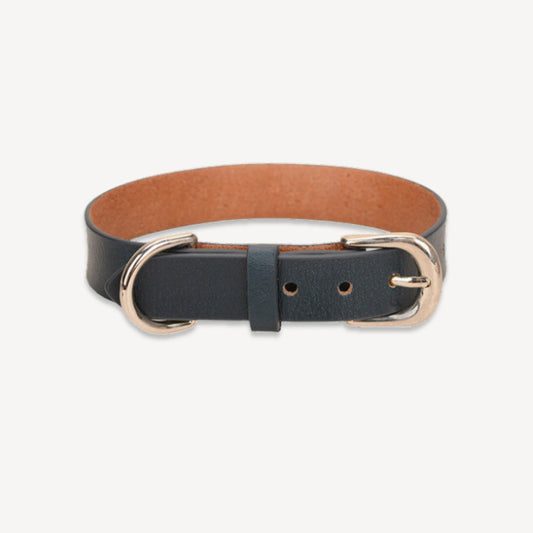 Luxury Leather Collar - Blue
