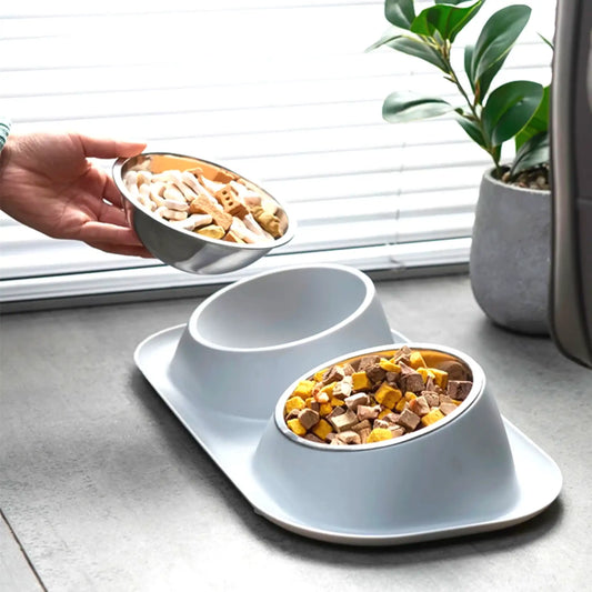 Dixie Double Bowl - Grey